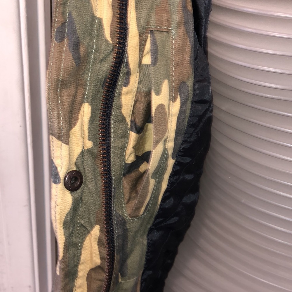 NWT Rockstar & Angels Removable fur hoodie jacket camouflage army - Picture 13 of 16